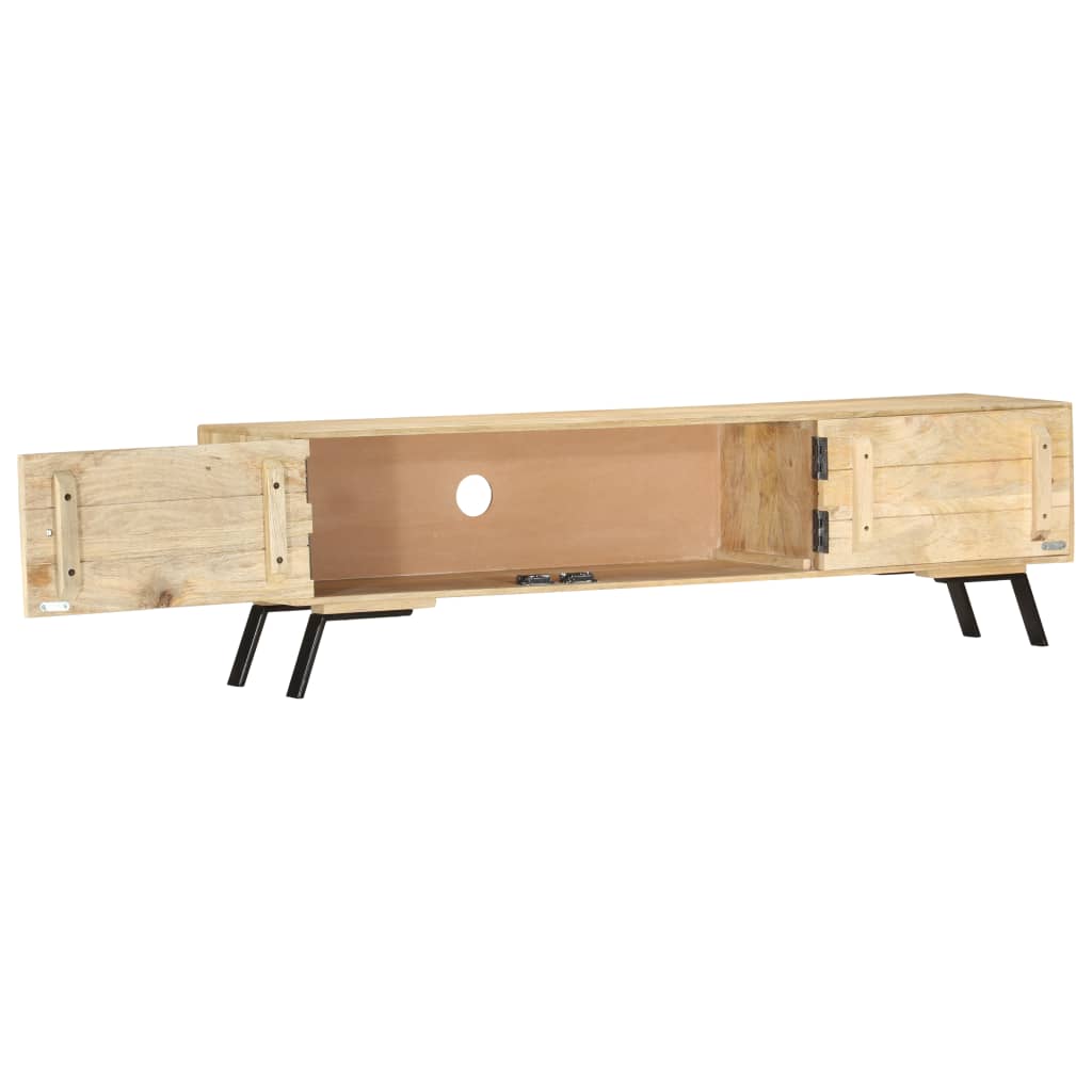 Mobile Porta TV 140x30x40cm in Legno Massello di Mango - homemem39