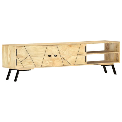 Mobile Porta TV 140x30x40cm in Legno Massello di Mango - homemem39
