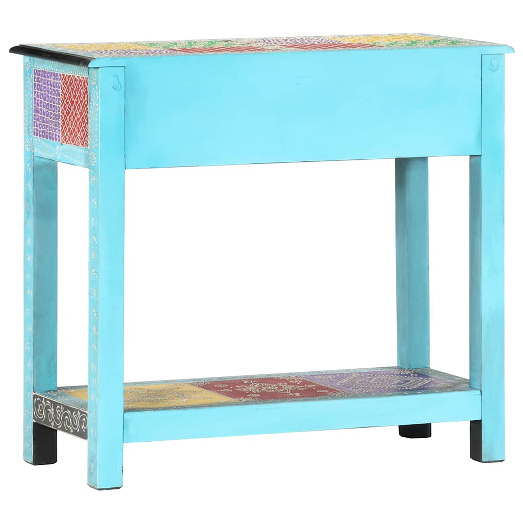 Tavolo Consolle Dipinto a Mano 80x35x75 cm in Legno di Mango