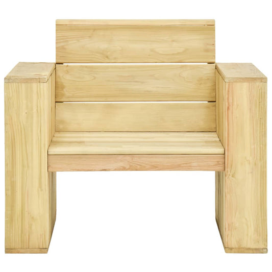 Sedia da Giardino 89x76x76 cm in Legno di Pino Impregnato - homemem39