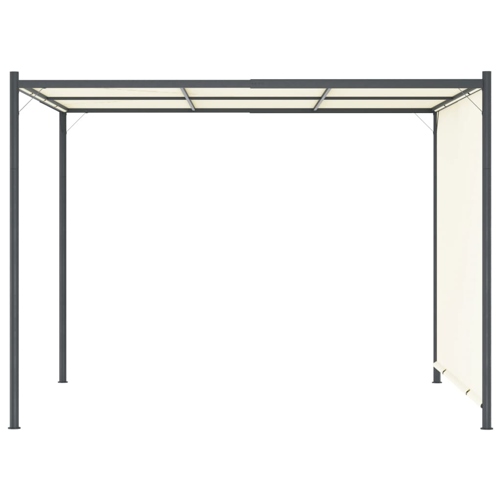 Pergola con Tetto Regolabile Bianco Crema 3x3 m in Acciaio | homemem39