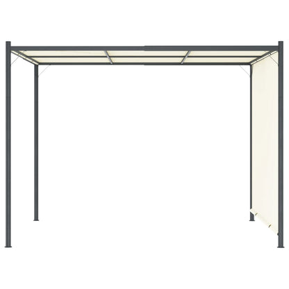 Pergola con Tetto Regolabile Bianco Crema 3x3 m in Acciaio | homemem39