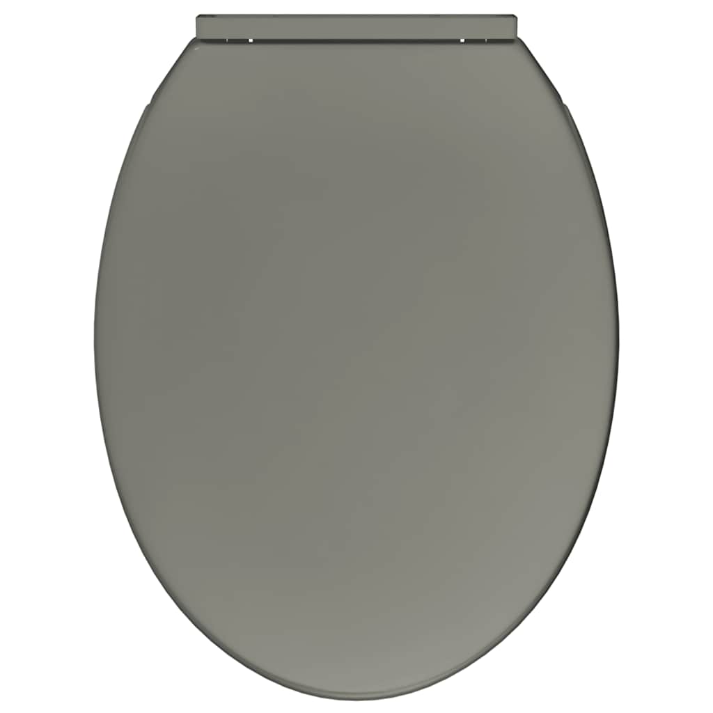 Tavoletta WC a Chiusura Ammortizzata Grigio Ovale