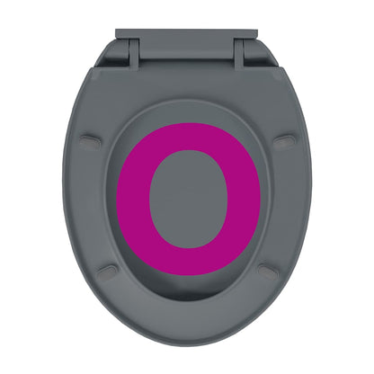 Copriwater Chiusura Ammortizzata e Sgancio Rapido Grigio Ovale