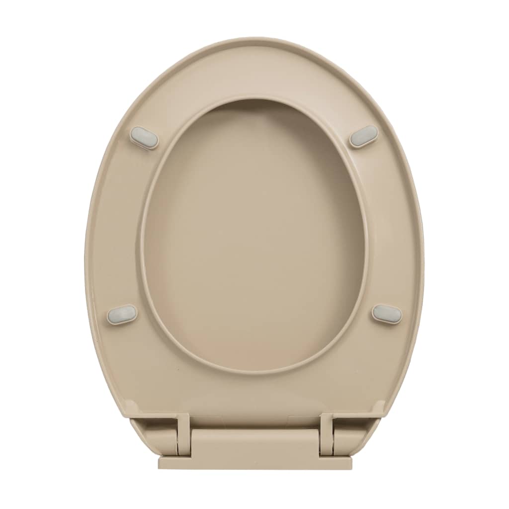 Tavoletta WC a Chiusura Ammortizzata Beige Ovale - homemem39