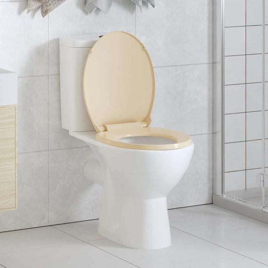 Tavoletta WC a Chiusura Ammortizzata Beige Ovale