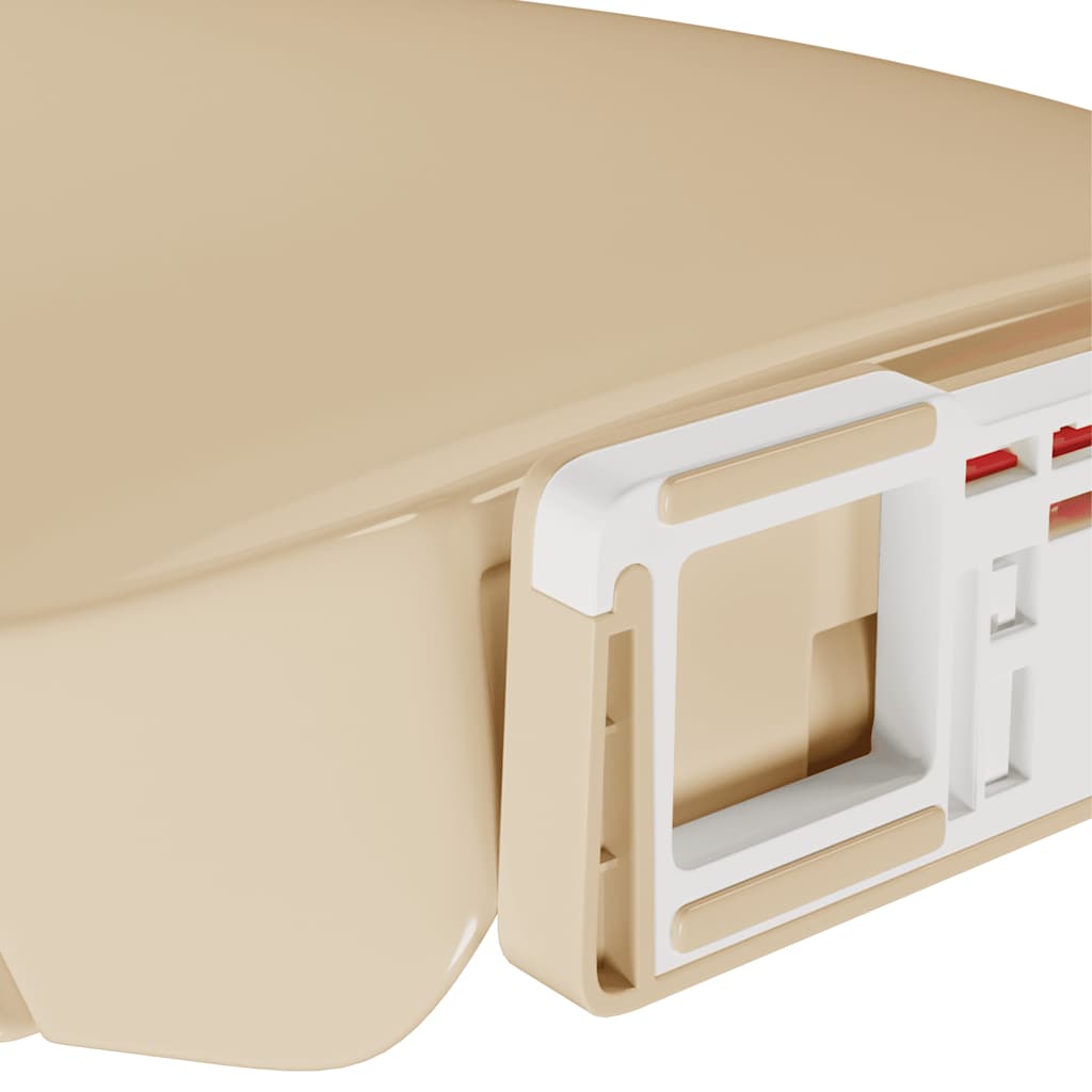 Copriwater Chiusura Ammortizzata e Sgancio Rapido Beige Ovale