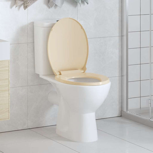 Copriwater Chiusura Ammortizzata e Sgancio Rapido Beige Ovale