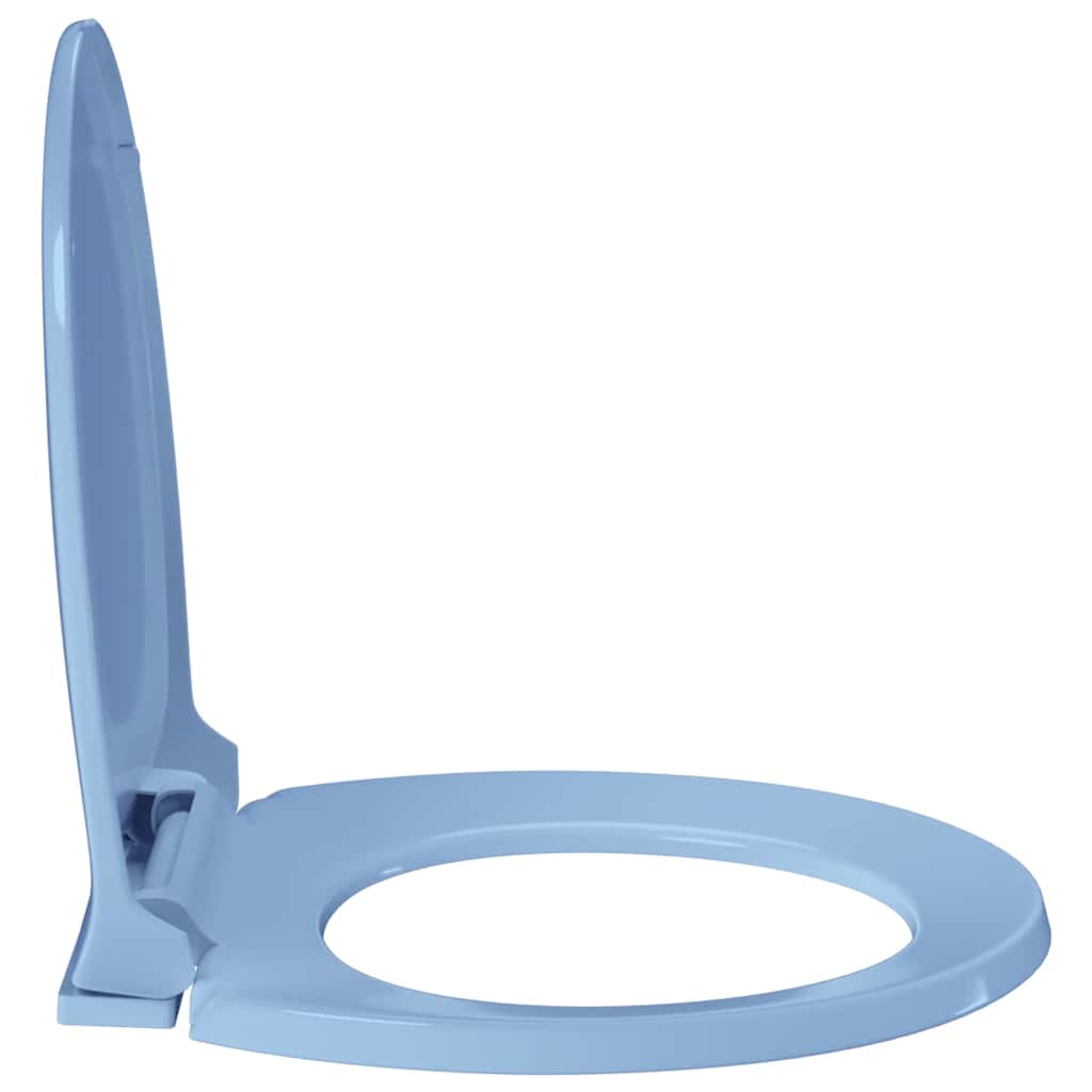 Tavoletta WC a Chiusura Ammortizzata Blu Ovale