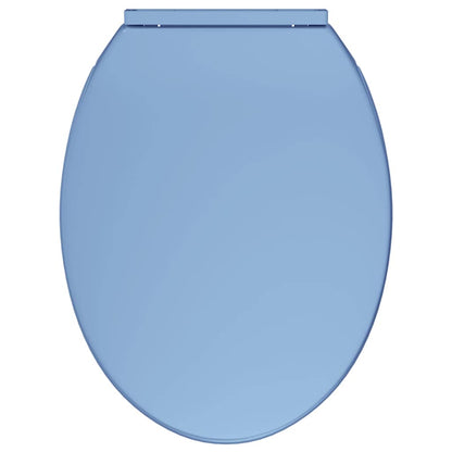 Tavoletta WC a Chiusura Ammortizzata Blu Ovale