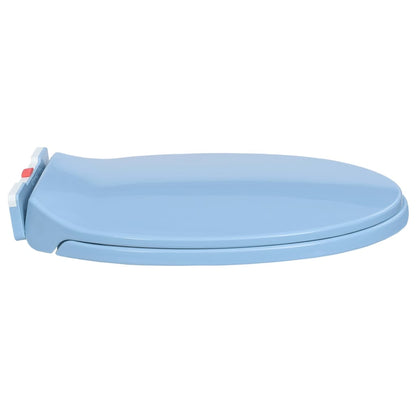 Copriwater Chiusura Ammortizzata e Sgancio Rapido Blu Ovale - homemem39