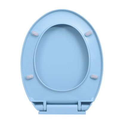 Copriwater Chiusura Ammortizzata e Sgancio Rapido Blu Ovale - homemem39