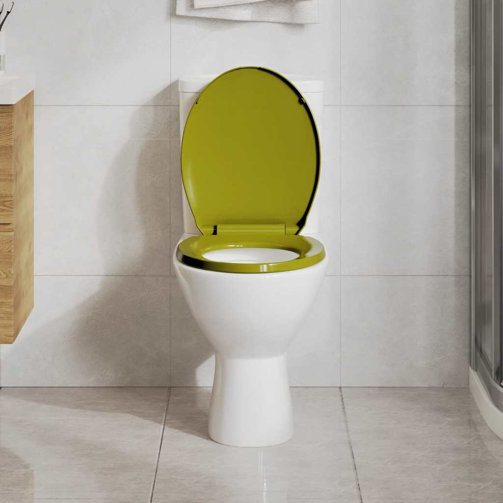 Tavoletta WC a Chiusura Ammortizzata Verde Ovale