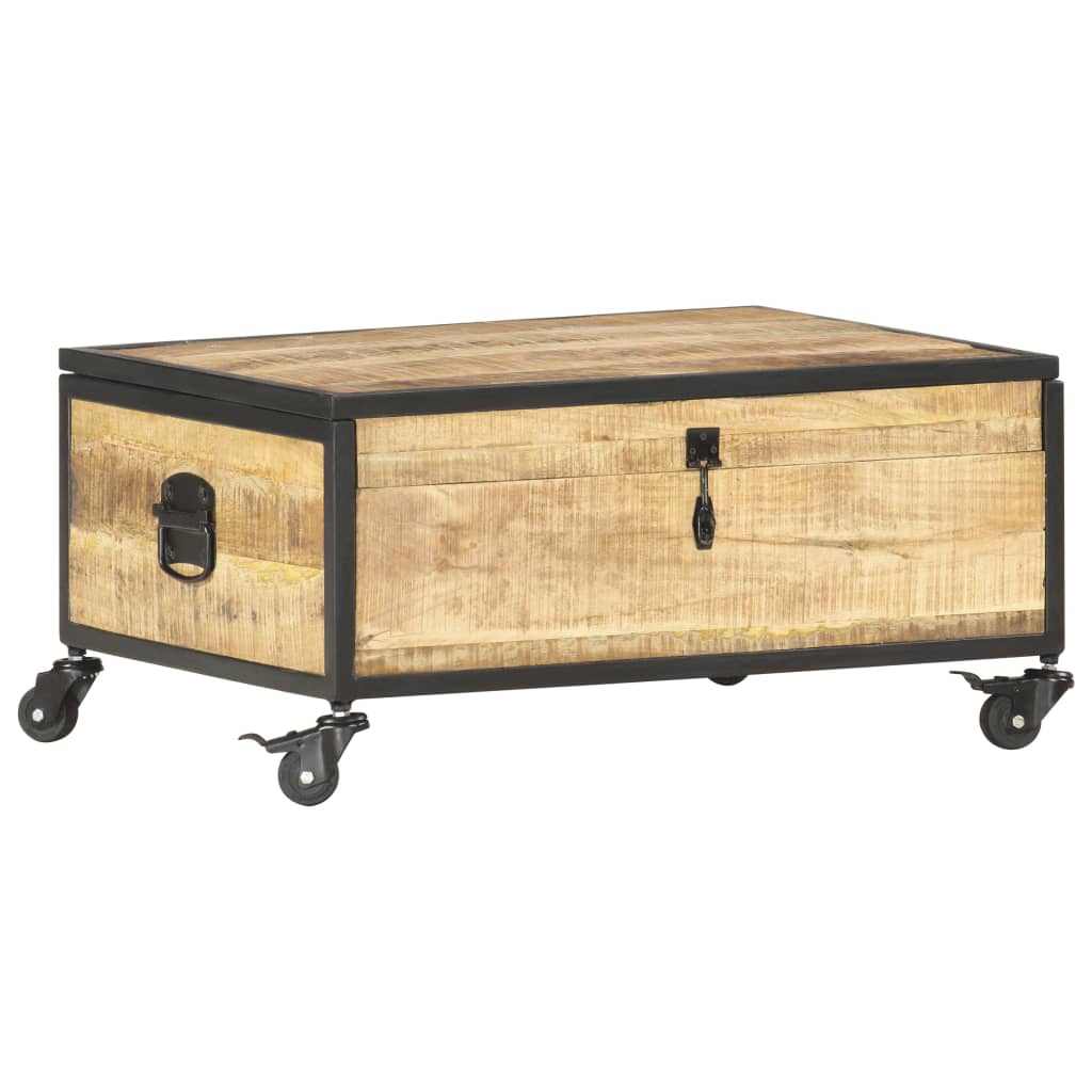 Tavolino da Salotto 70x50x33 cm in Legno Massello di Mango | homemem39