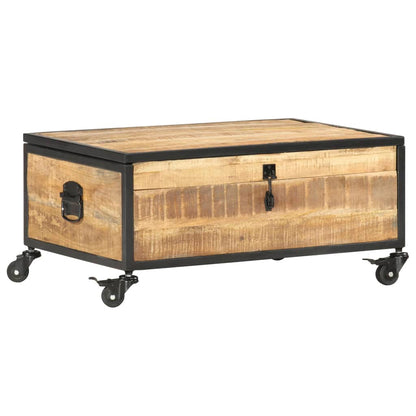 Tavolino da Salotto 70x50x33 cm in Legno Massello di Mango | homemem39