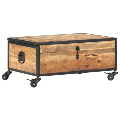 Tavolino da Salotto 70x50x33 cm in Legno Massello di Mango | homemem39