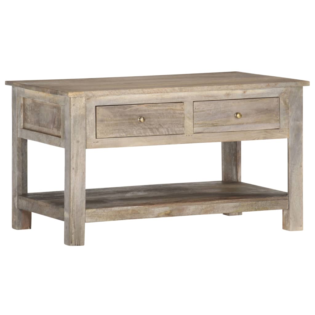 Tavolino da Salotto 82x52x47 cm in Legno Massello di Mango | homemem39