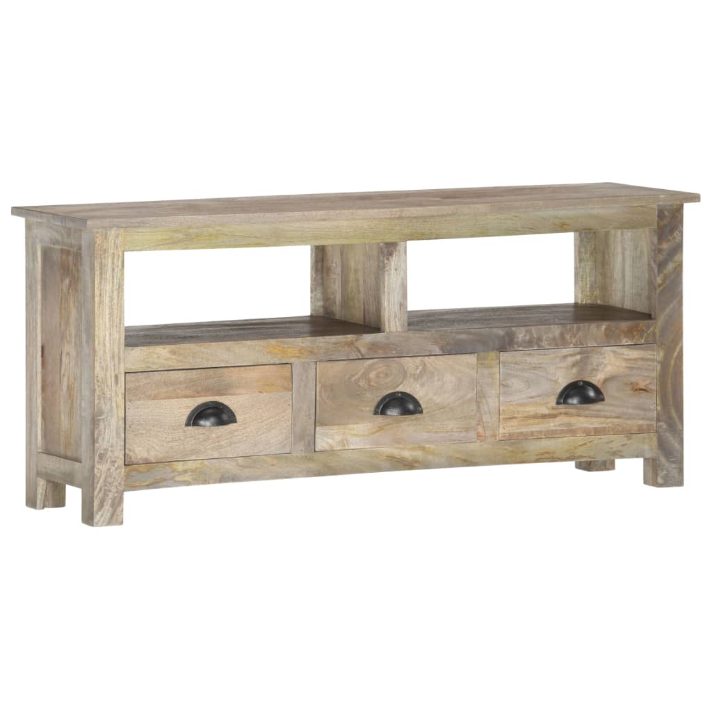 Mobile Porta TV 110x30x50 cm in Legno Massello di Mango - homemem39