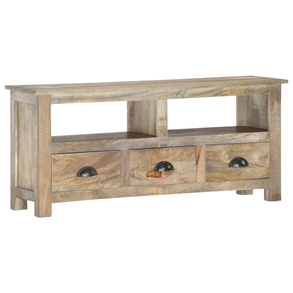 Mobile Porta TV 110x30x50 cm in Legno Massello di Mango - homemem39