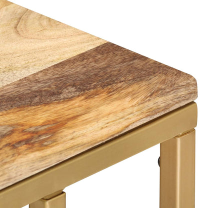 Tavolino di Servizio 35x45x65 cm in Legno Massello di Mango - homemem39