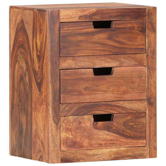 Comodino 40x30x50 cm in Legno Massello di Acacia