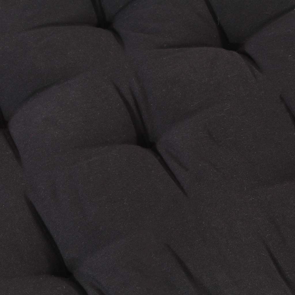 Cuscino per Pallet e Pavimento in Cotone 120x40x7 cm Nero | homemem39
