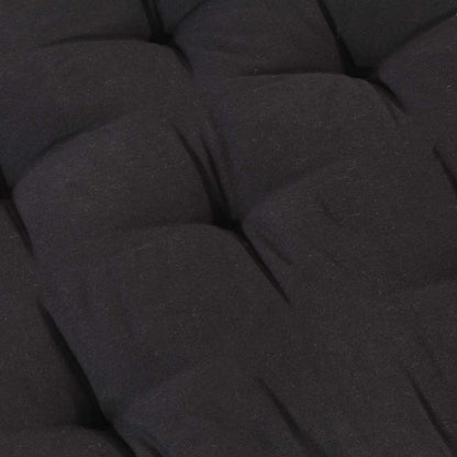 Cuscino per Pallet e Pavimento in Cotone 120x40x7 cm Nero | homemem39