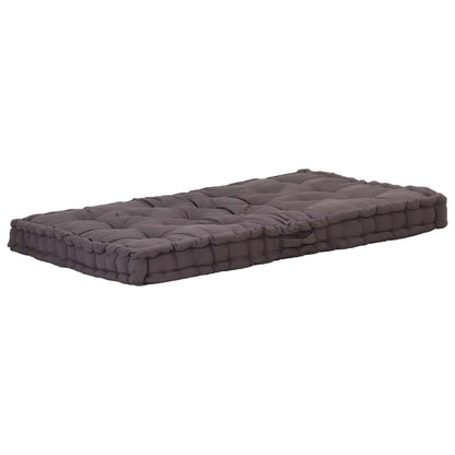 Cuscino per Pallet e Pavimento in Cotone 120x80x10 cm Antracite | homemem39
