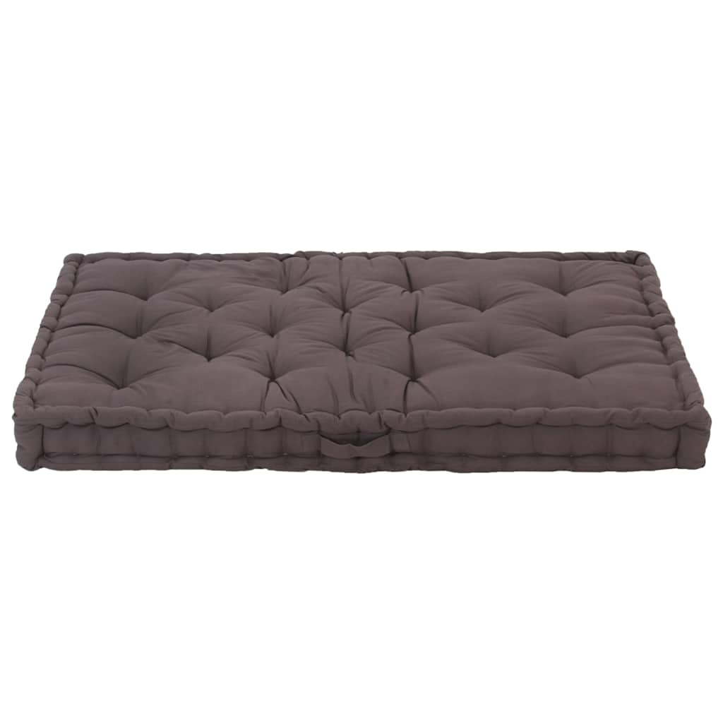 Cuscino per Pallet e Pavimento in Cotone 120x80x10 cm Antracite | homemem39
