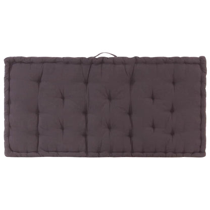 Cuscino per Pallet e Pavimento in Cotone 120x80x10 cm Antracite | homemem39