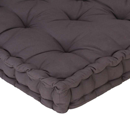 Cuscino per Pallet e Pavimento in Cotone 120x80x10 cm Antracite | homemem39