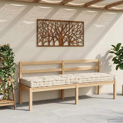 Cuscino per Pallet e Pavimento in Cotone 120x40x7 cm Beige | homemem39