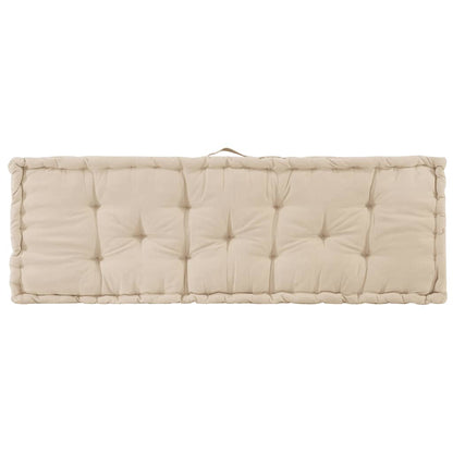 Cuscino per Pallet e Pavimento in Cotone 120x40x7 cm Beige | homemem39