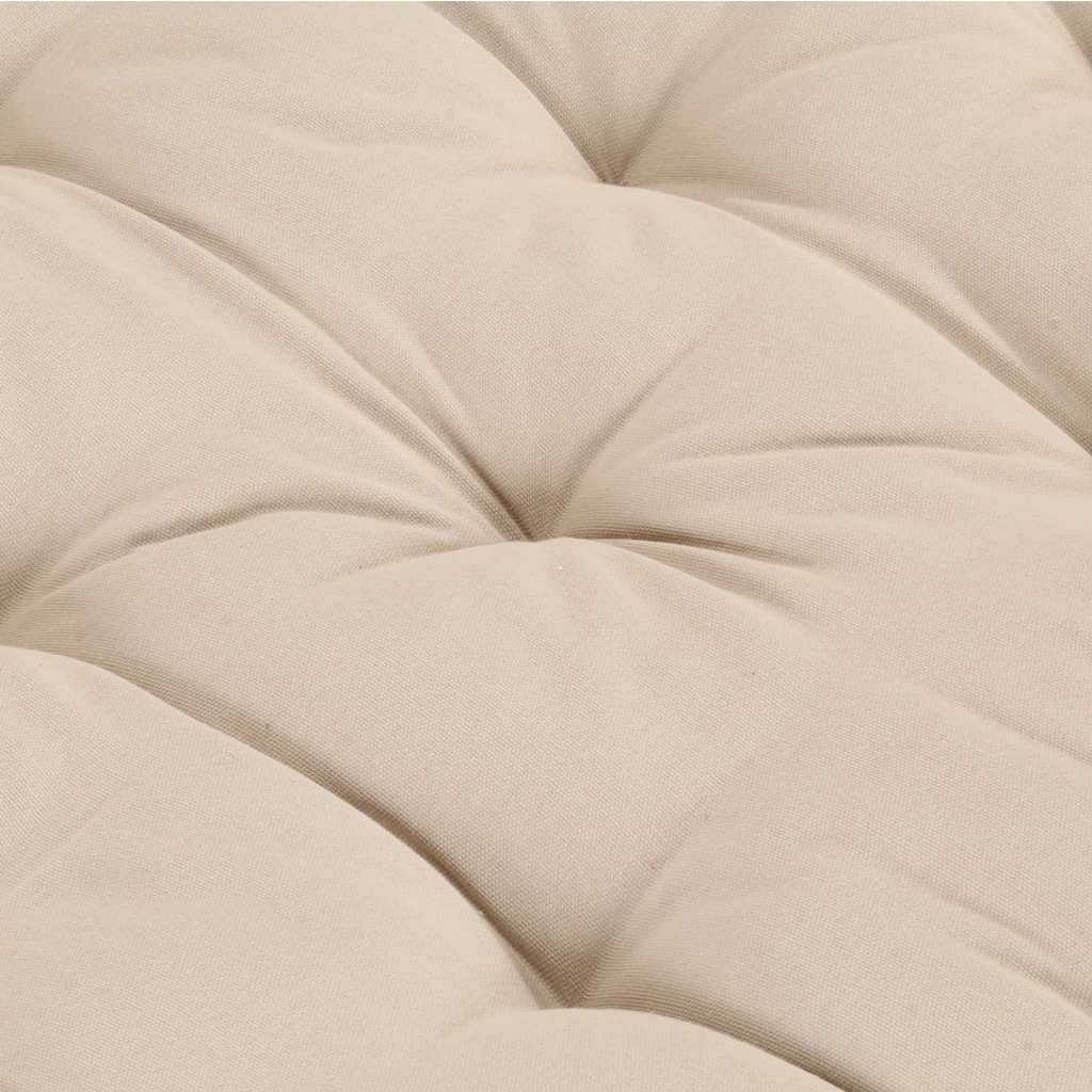 Cuscino per Pallet e Pavimento in Cotone 120x40x7 cm Beige | homemem39