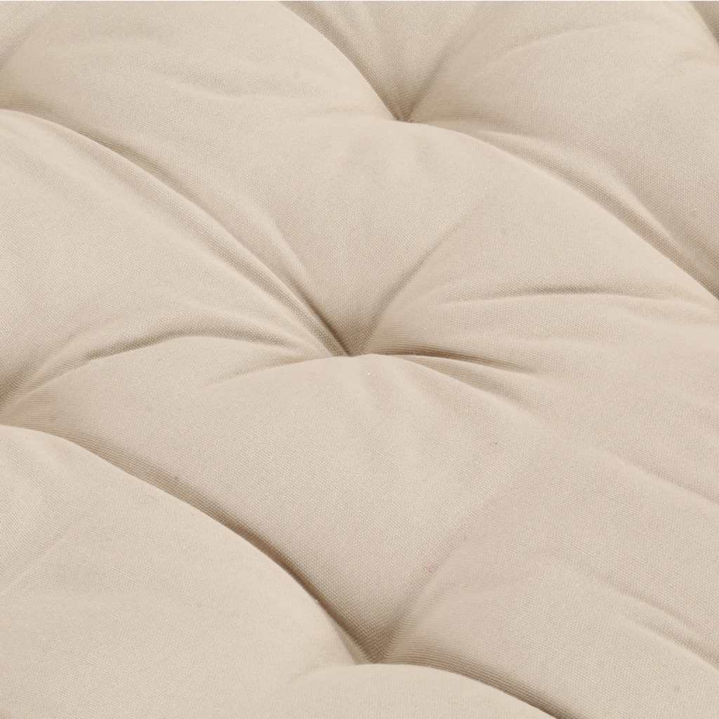 Cuscino per Pallet e Pavimento in Cotone 120x80x10 cm Beige | homemem39