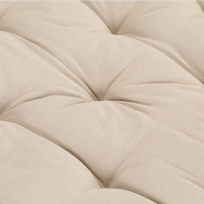 Cuscino per Pallet e Pavimento in Cotone 120x80x10 cm Beige | homemem39