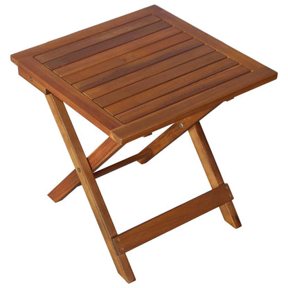 Lettino Prendisole 3 pz con Tavolino in Legno Massello d'Acacia - homemem39