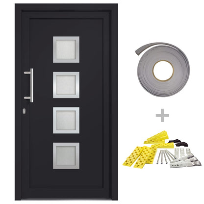 Porta di Ingresso Antracite 108x200 cm - homemem39