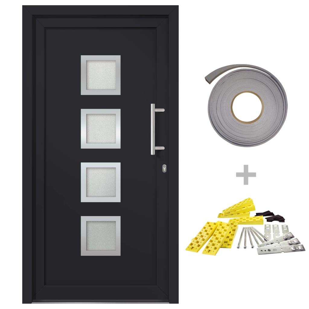 Porta di Ingresso Antracite 88x200 cm | homemem39