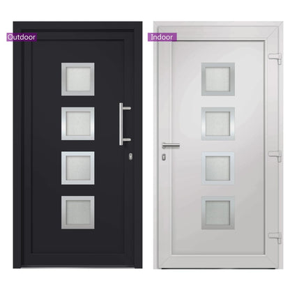 Porta di Ingresso Antracite 98x190 cm | homemem39