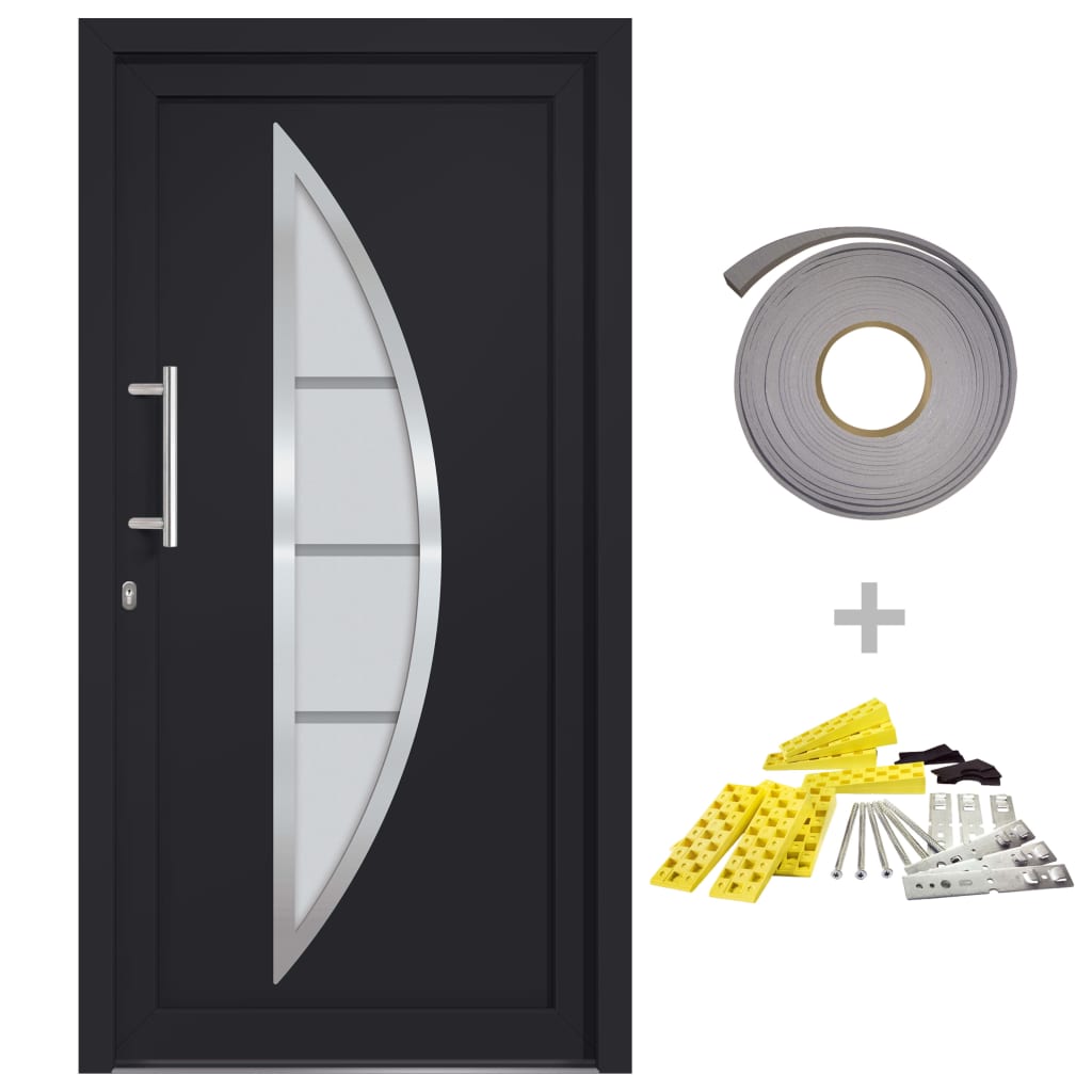 Porta di Ingresso Antracite 88x200 cm | homemem39