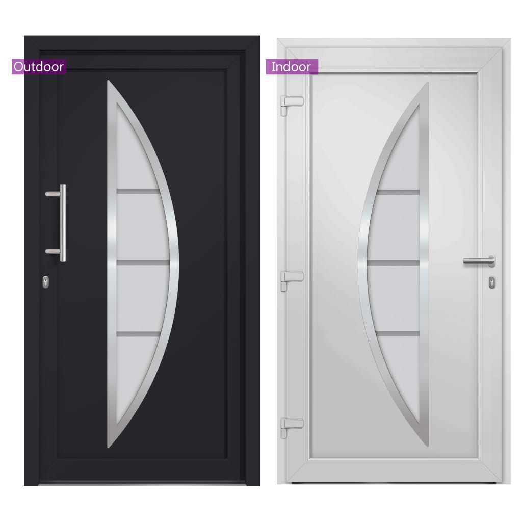 Porta di Ingresso Antracite 88x200 cm | homemem39