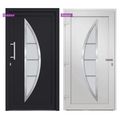Porta di Ingresso Antracite 98x208 cm | homemem39