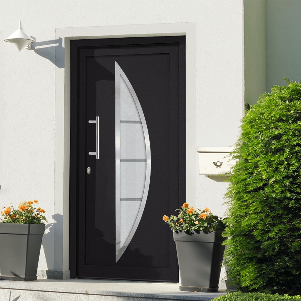 Porta di Ingresso Antracite 98x208 cm | homemem39