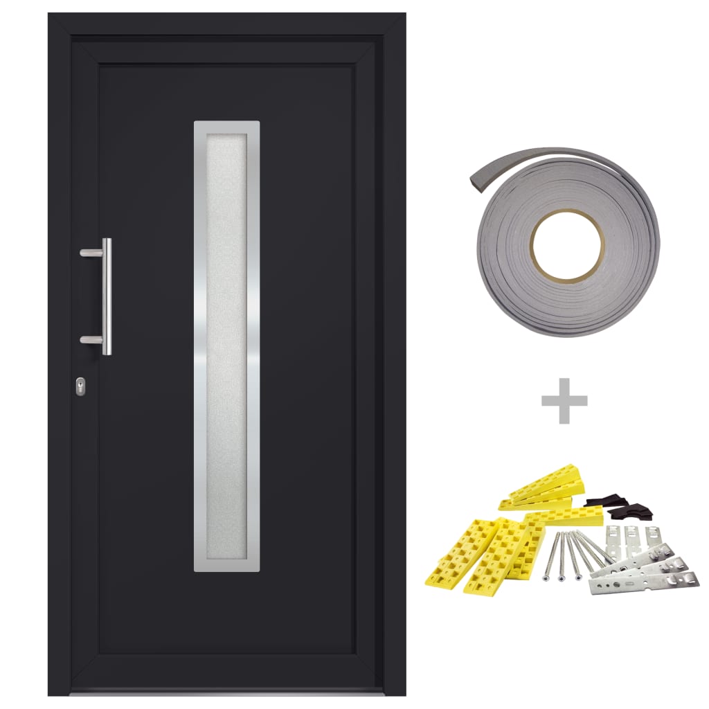 Porta di Ingresso Antracite 98x200 cm | homemem39