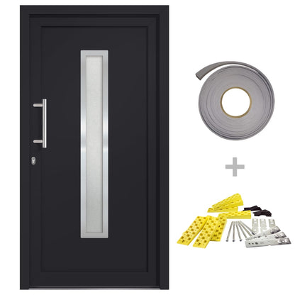 Porta di Ingresso Antracite 98x200 cm | homemem39