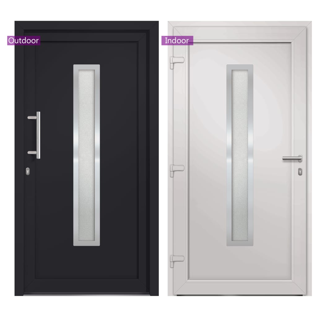 Porta di Ingresso Antracite 98x200 cm | homemem39