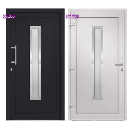 Porta di Ingresso Antracite 98x200 cm | homemem39