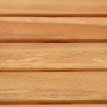Sgabelli da Bar 4 pz in Legno Massello di Acacia e Acciaio Inox | homemem39
