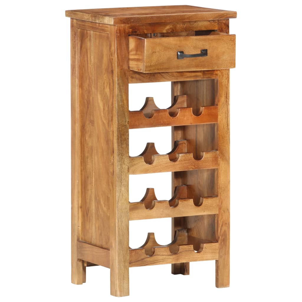 Mobiletto Portavini 40x30x80 cm in Legno Massello di Acacia | homemem39